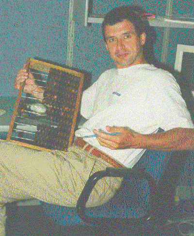 Igor Filippov with abacus