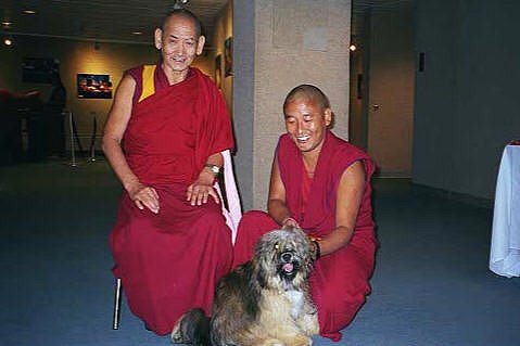 Echo with two monks